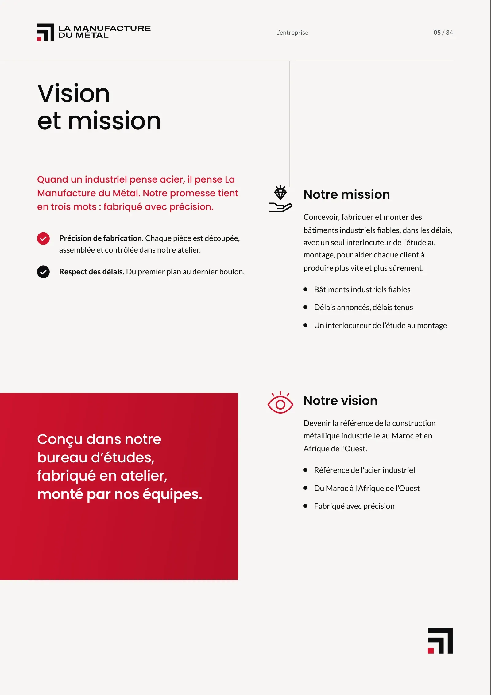 Page 5 : Vision et mission